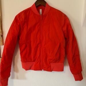Lululemon Vibrant orange Bomber Jacket